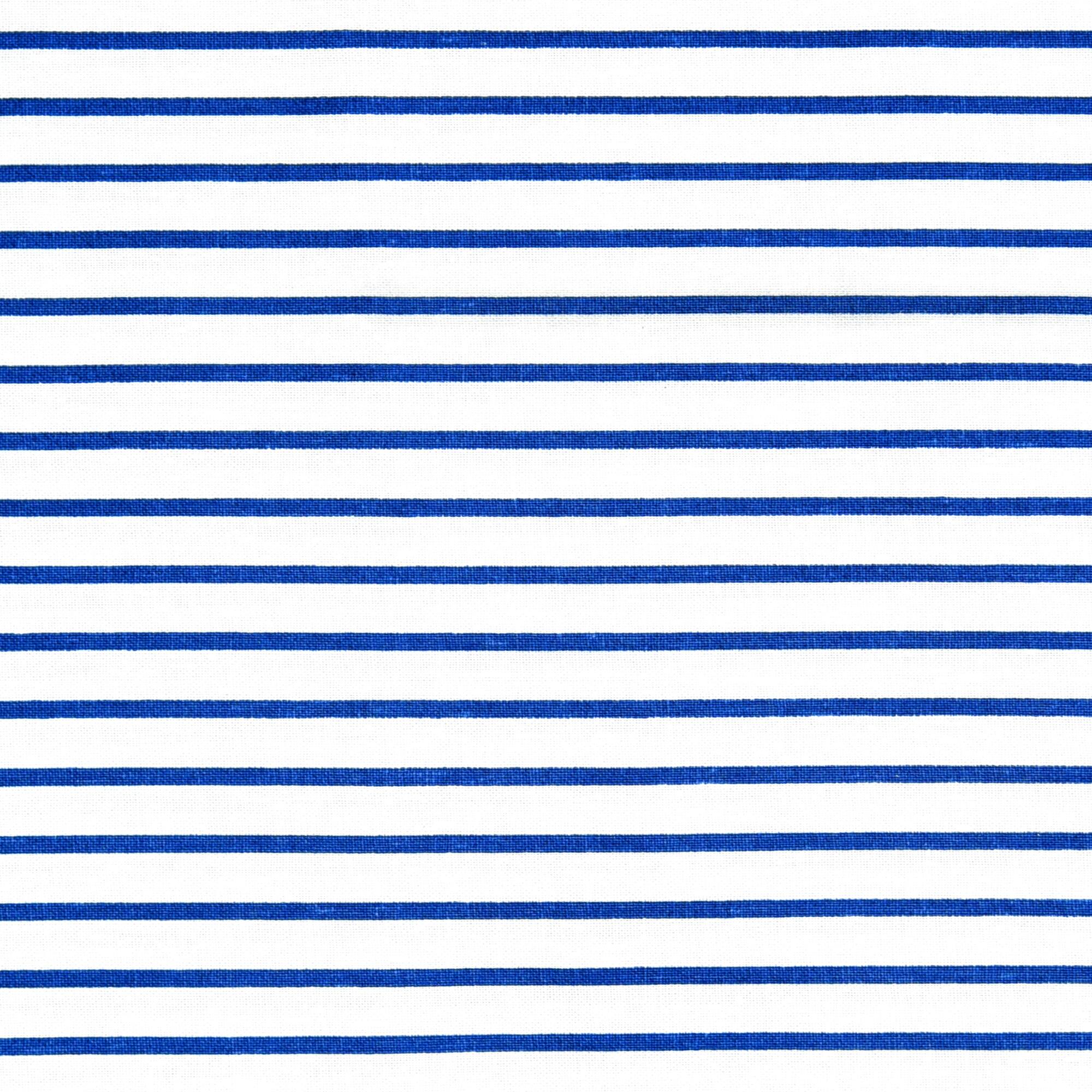 White & Navy Stripes Cotton Fabric Mini Bolt by Loops & Threads®